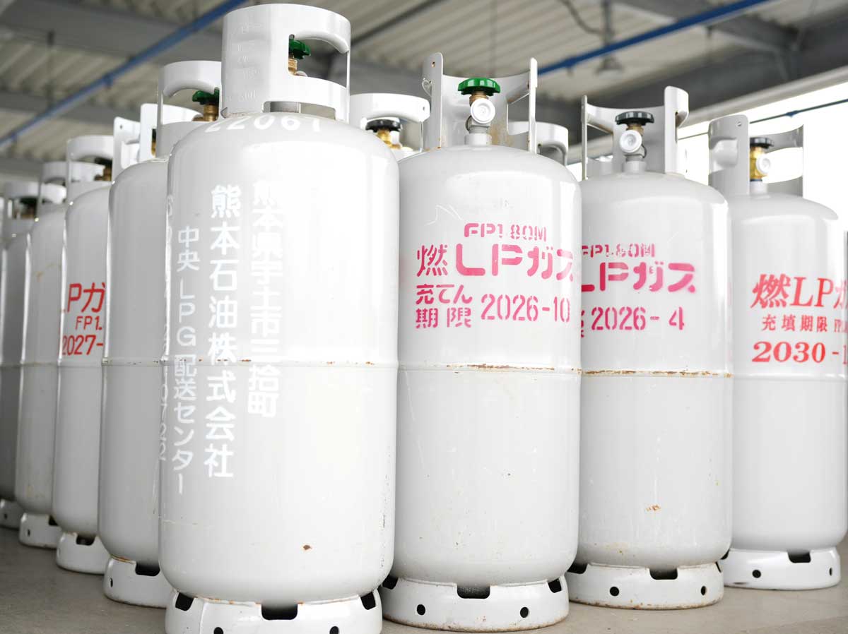 宇土充填所のガス充填プラットフォーム