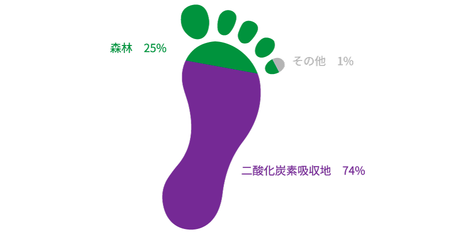 土地利用別のエコロジカル・フットプリントのイメージ