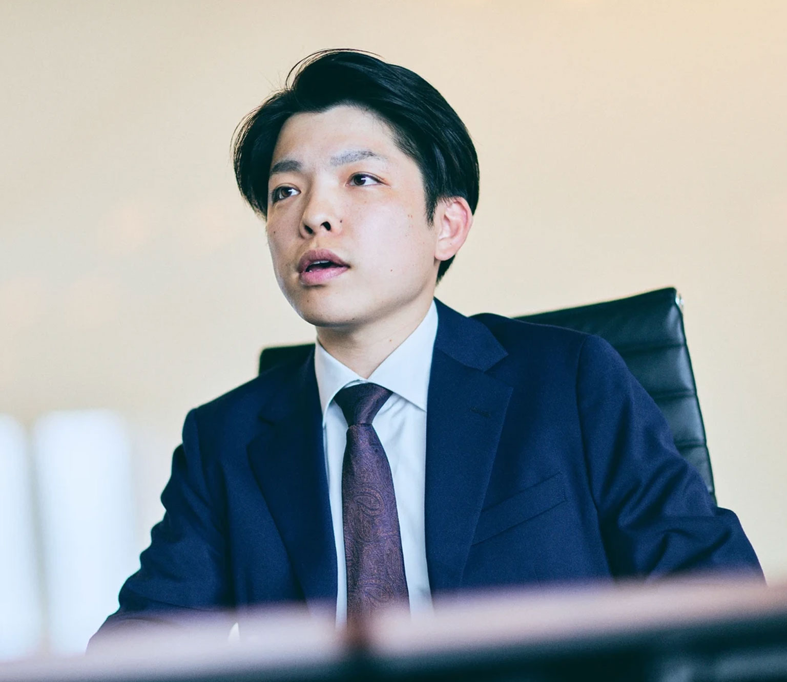 豊住のインタビュー風景