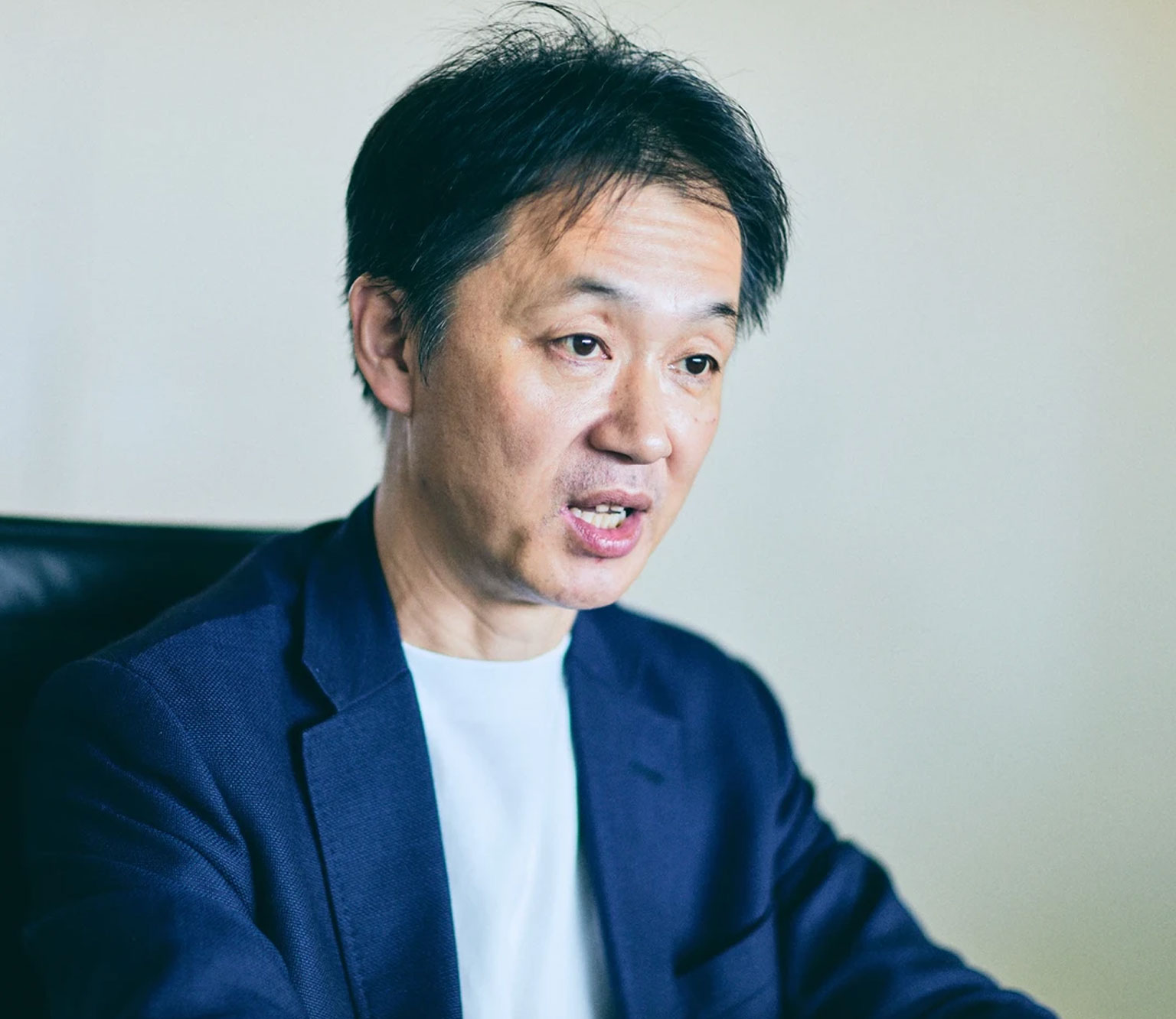 荒井のインタビュー風景